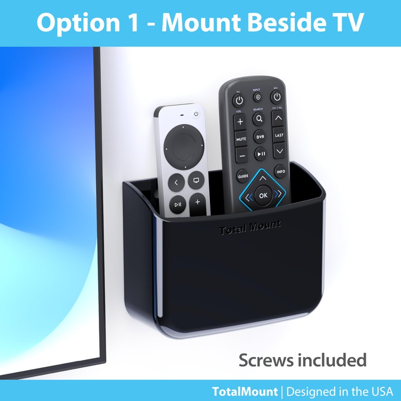 TotalMount Universal Remote Control Holders (Quantity 2 - Two Remotes