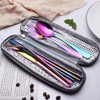 Portable Stainless Steel Flatware Set, Travel Camping Cutlery Set, Portable