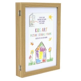 Kids Artwork Display Frame Front Opening A4 Picture Frame, Changeable Artwork Display Photo Storage Frames Kids Art Projects Kids Art Frames (White)