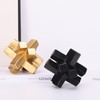 Black Knot Decor Kink Knacks for Shelves, Black Geometric Sculpture,