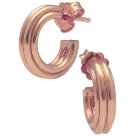 Handmade Creolen aus 925 Sterling Silber Roségold, hypoallergen kleine Creolen, Huggie-Ohrringe minimalistische, zierliche Boho-Ohrstecker, das beste ungewöhnliche Weihnachtsgeschenk für sie