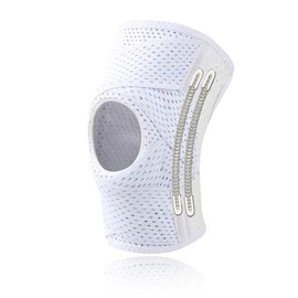 OPIURVY 1 Kniebandage für Damen und Herren mit Seitenstabilisator, Patella Orthese, orthopädische Kniebandage, Meniskusbandage für Sport, Laufen, Arthritis, Meniskusriss (Weiß XL)