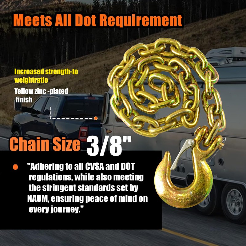 TKK G80 Trailer Safety Chain – 36 Inch Heavy Duty