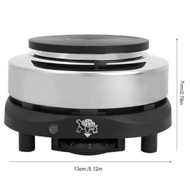 Electric Mini Stove Small Heating Plate Mini Heating Plate Hot Plate Electric Hob Portable Worktop Oven Adjustable Temperature Steel Tea Oven for Tea Coffee Burner (EU Plug)