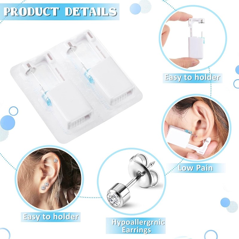 VFUN Self Ear Piercing Gun, Disposable Ear Piercing Gun, Gold