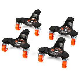 Wen DL6165 - Juego de 4 Muebles de 6 Pulgadas, 165 Libras, Capacidad para Mover Tri-Dolly (1 Unidad), Color Negro