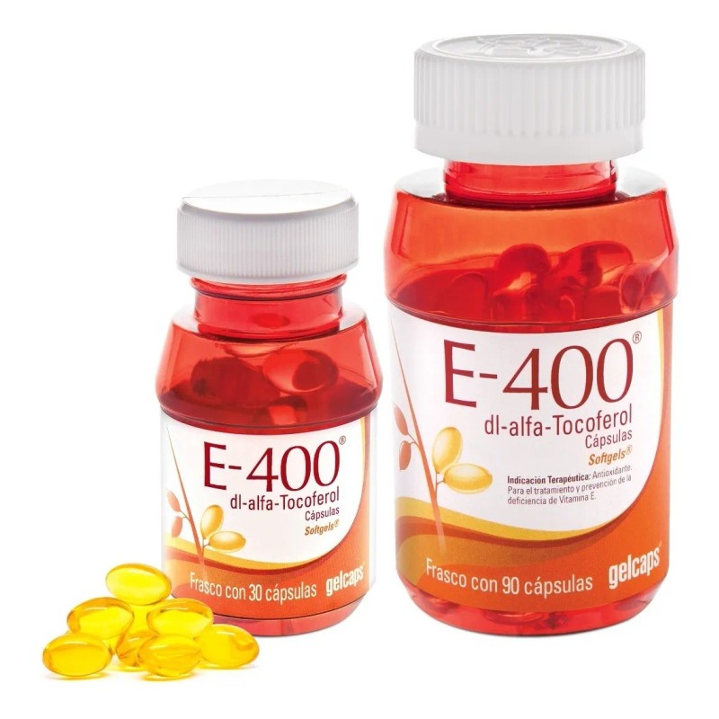 Vitamina E 400mg Dúo 120 Cápsulas Antioxidante Gelcaps