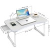 Fayquaze Laptop Bed Desk, Portable Foldable Laptop Bed Table with