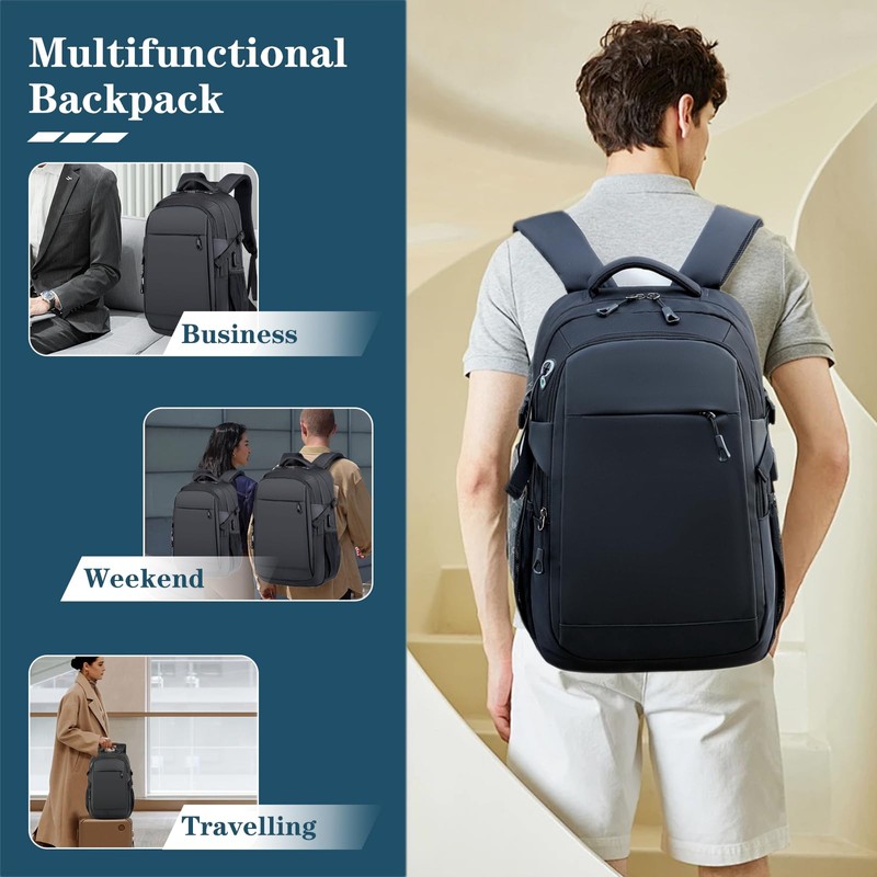 Long Keeper Travel Laptop Backpack Work Bag for Men Women