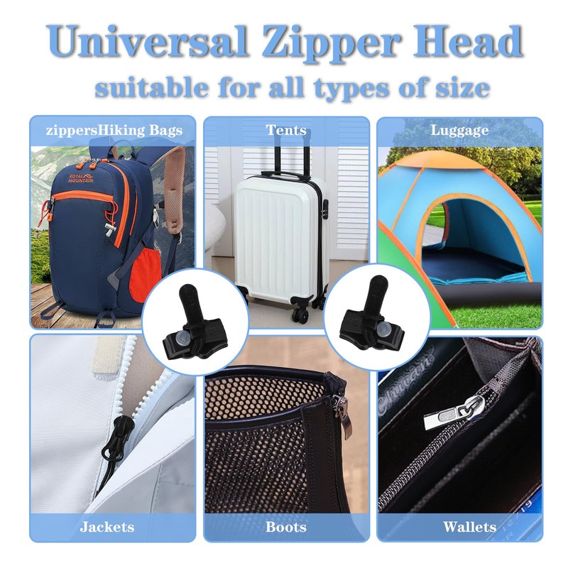 30Pcs Zipper Repair Kit Universal Zipper Fixer, Plastic Detachable Pulls