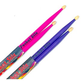 Pocket Stix 11" Passion Pink and 11" Wild Purple Drumsticks For Kids
