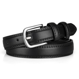 Alfili Women's Belt, Skirt, Thick, Thin, Large Size, Waist, School Uniform, Business, Suit Belt, Golf, Party, Black
