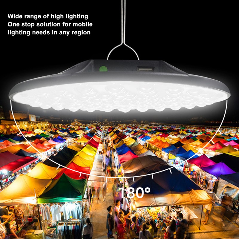 LED Camping Light USB Rechargeable Portable Round Disc Waterproof Hanging
