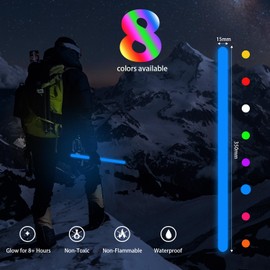 YOFOBU 12 PCS 14 Inch Industry Grade Glow Sticks Bulk Emergency Jumbo Light Sticks Glow in The Dark Bright Large Glow Sticks for Camping,Hiking,Hurricane, Earthquake, Survival Kit Accessories