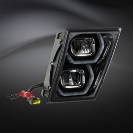 EVERESTHD Pair Fog Lights Full LED Auxiliary Driving Bumper Lamp Performance Fog Light DRL Fit for Volvo VNL VN VNM VNX 2003-2017 Left Driver & Right Passenger Side