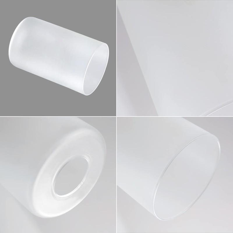 Eidonta 4 Pack White Frosted Glass Shades Replacement, 5.9in Height,
