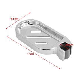 ABS Soap Dish Holder, Adjustable Soap Dish Shower Rail Slider Practical Bathroom Gadget