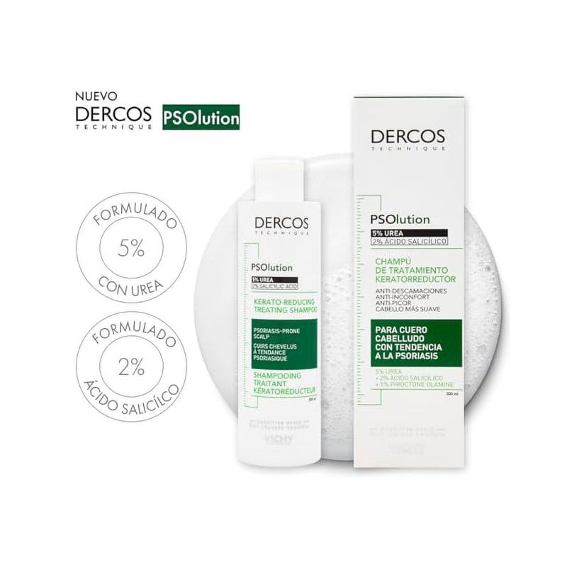Shampoo Vichy Dercos Psolution Tratamiento Kera Reconstructor para Piel Cabelluda