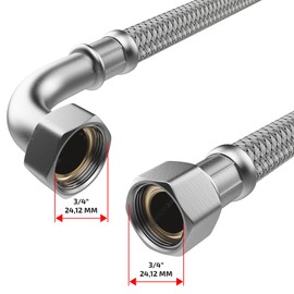 AWM stainless steel flex hose 1/2, 3/4, 1 Inch reinforced hose, connecting hose, sanitary, domestic water works