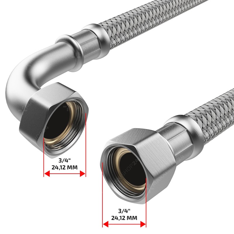 AWM stainless steel flex hose 1/2, 3/4, 1 Inch reinforced