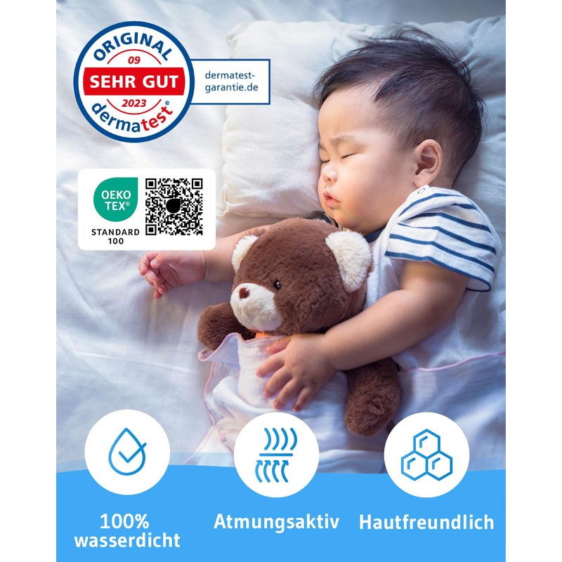 Third of Life Mattress Protector, 200 x 200 cm, Waterproof,