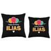 Happy Birthday saying Ilias Throw Pillow