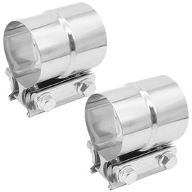 Vechkom 3.0 Inch Exhaust Clamp Butt Lap Joint Band Clamp Sleeve Coupler - 3"-3.14” 76MM-80MM Stainless Steel 304 for Muffler Pipes Catalytic Converters Exhaust Systems Components