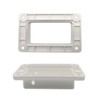 2-Pack 2" x 3.5" Slotted Handrail Bracket Kit, White Vinyl