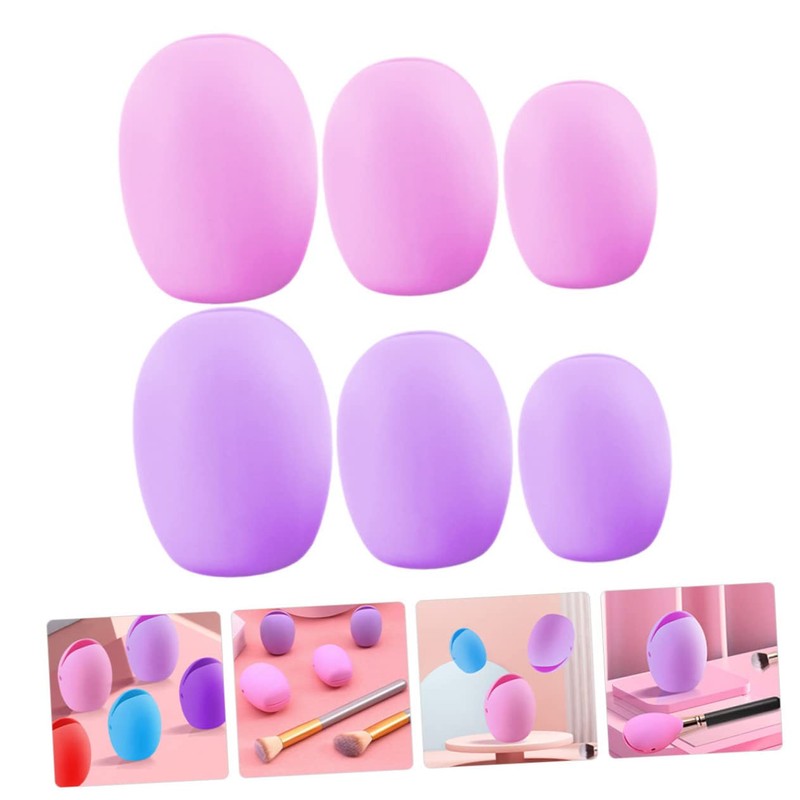 Minkissy 6pcs Makeup Brush Protectors for Foundation Brushes and Reusable