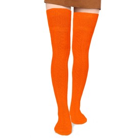 Women Thigh High Socks Extra Long Cotton Knit Warm Thick Tall Long Boot Stockings Leg Warmers