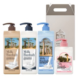 Milk Baobab Hair and Body Gift Set (4 Types) - White Musk Scent, 1 Set