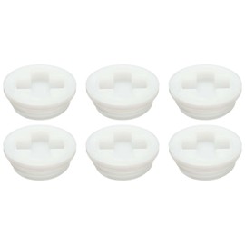 uxcell 6Pcs Bung Cap, 2 1/2'' Plastic Bung Hole Caps, Coarse Thread Drum Hole Cap with Gasket for 55 Gallon Plastic Drum, Fuel Tank, Household Bucket and Oil Tank