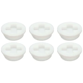 uxcell 6Pcs Bung Cap, 2 1/2'' Plastic Bung Hole Caps, Coarse Thread Drum Hole Cap with Gasket for 55 Gallon Plastic Drum, Fuel Tank, Household Bucket and Oil Tank