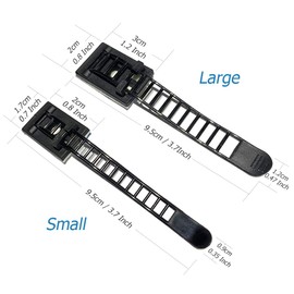 50pcs 2 Sizes Adjustable Adhesive Cable Ties Cable Clips Wire Strap Cord Clamp for Cable Management at Home and Office + 100pcs Nylon Zip Ties