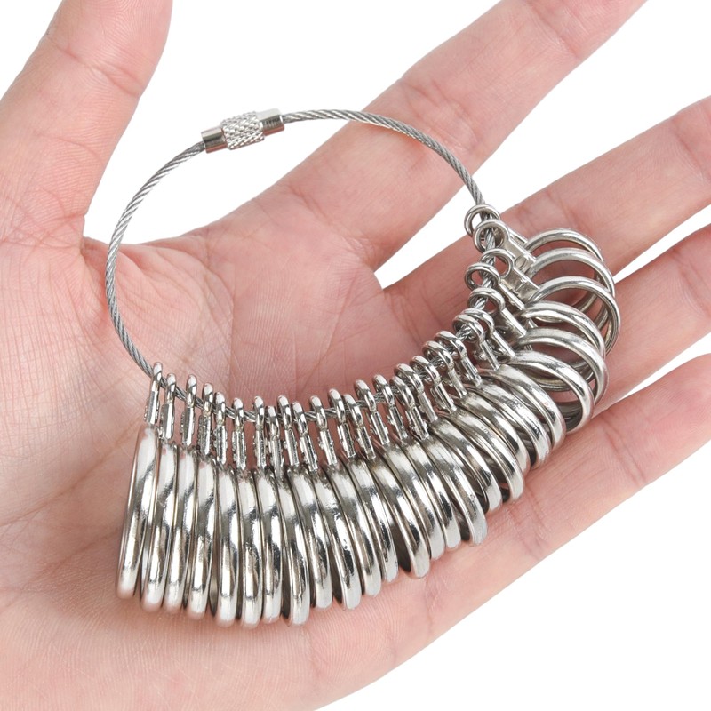 NuLink Ring Sizer Measuring Tool Stainless Steel Finger Rings Gauge