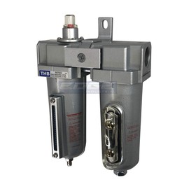 INDUSTRIAL GRADE 1/2" NPT, IN-LINE COALESCING FILTER & DESICCANT AIR DRYER COMBINATION WITH METAL BOWLS FOR SPRAY GUN EQUIPMENT PAINT BOOTH COMPRESSOR, PLASMA CUTTER (Manual Drain)