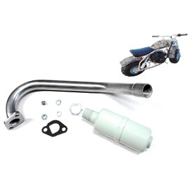 Exhaust With Muffler for: Coleman CT200U-EX Camo 196cc/6.5HP Gas mini bike.