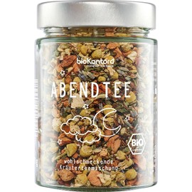 bioKontor Organic Evening Tea 70 g - Herbal Tea Blend with Valerian & Lavender Flowers - Relaxation Tea - Loose Tea for the Evening & Tea Enjoyment - Recipe Developed by bioKontor - German Hand Filling