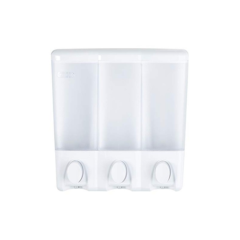 Better Living Products 72350 Clear Choice 3-Chamber Shower Dispenser, White
