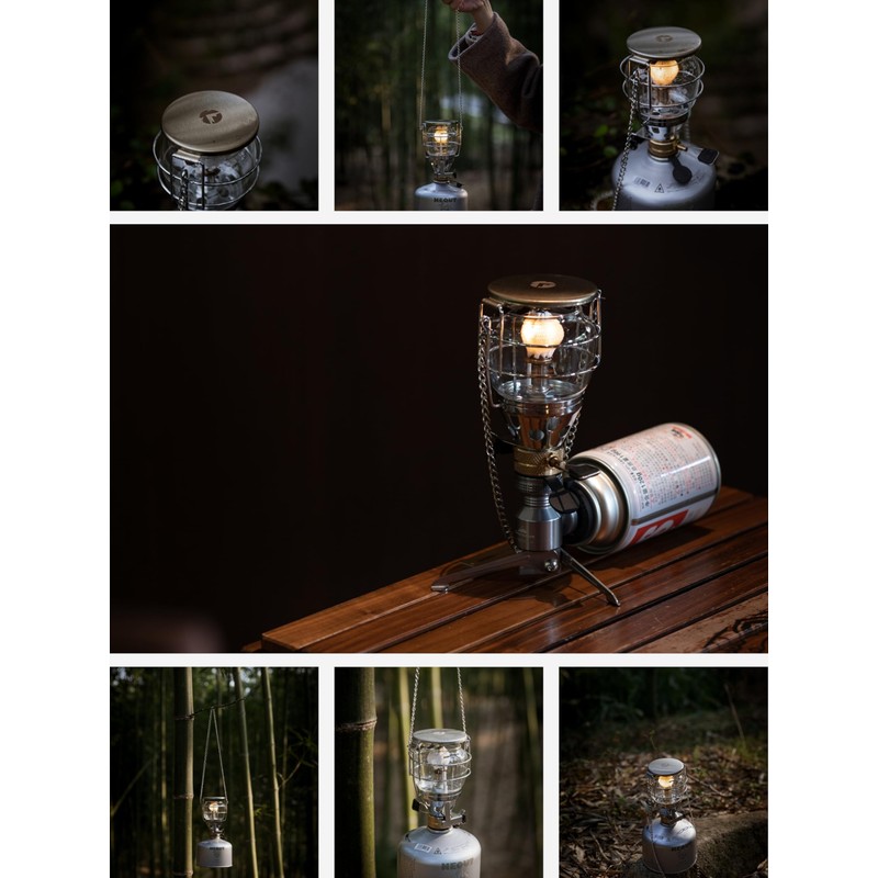 Camping Moon T-4 Portable Gas Lantern, Mini Gas Lantern, For