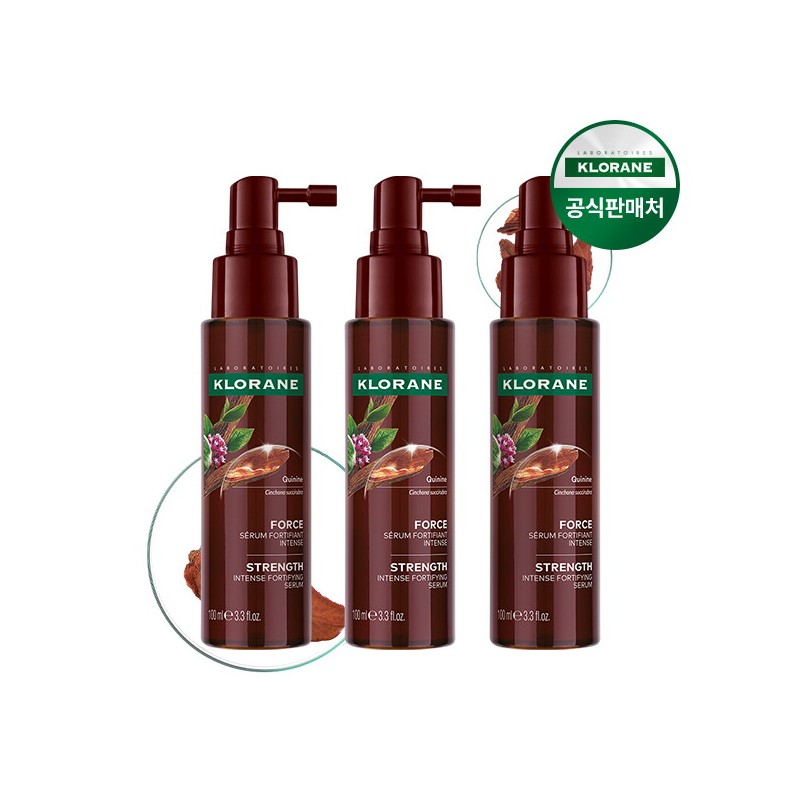 chlorane 3 x Klorane Quinine Scalp Serum 100ml + 100ml
