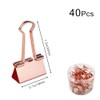 LELE LIFE Same Size Rose Gold Binder Clips 40 Pack