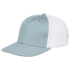 Lids Blank Slam Dunk Trucker Adjustable Snapback Hat, Light Blue/White