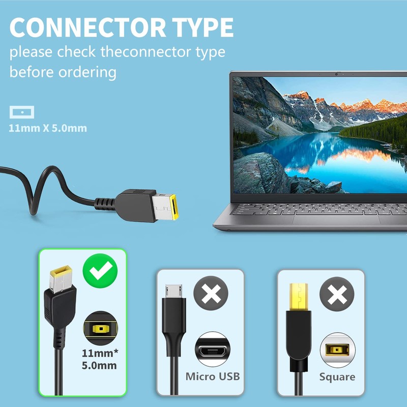 20V 8.5A 170W Laptop Power Supply Charging Cable for Lenovo