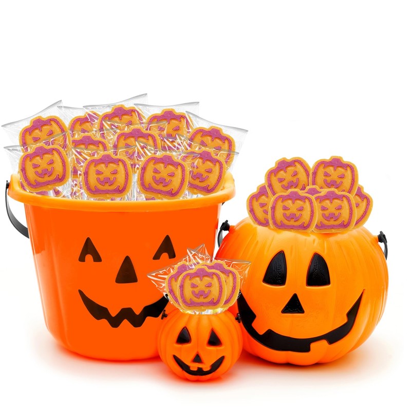 Fruidles Orange Pumpkin Tattoo Lollipop Suckers Candy, Great for Goody
