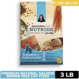 Rachael Ray Nutrish Salmon & Brown Rice Cat Food, 3lb Bag