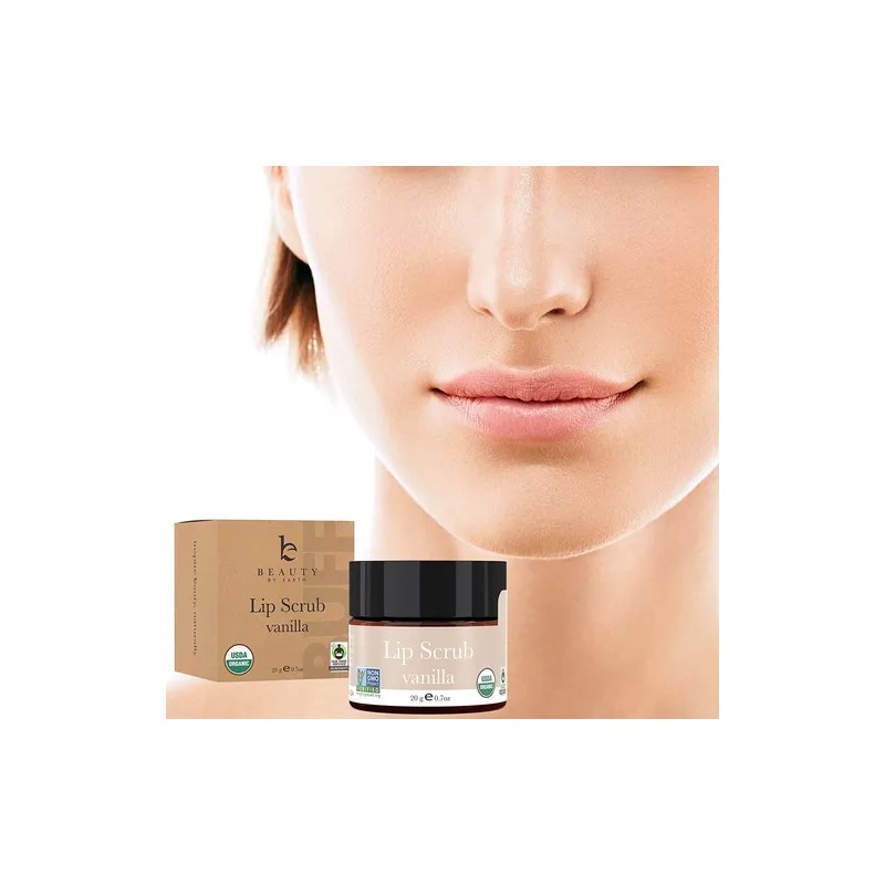Orgánica Exfoliante Labial - Vainilla Azúcar Exfoliante, Lab