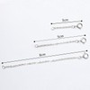 3 Pieces Silver Bracelet Necklace Extended Chain Silver Necklace Extenders