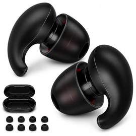 Tapones para Oídos Concierto,Tapones para Silicona Reducción de Ruido 45 dB,con 4 Earplugs y caja de almacenamiento,Para Dormir,Estudio,Viajar,Nadar,E