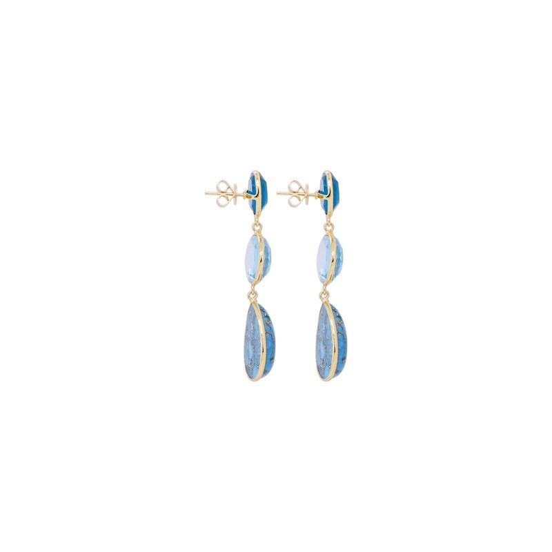 iCarats 18k Gold Vermeil Earrings 925 Sterling Silver Gold Plated